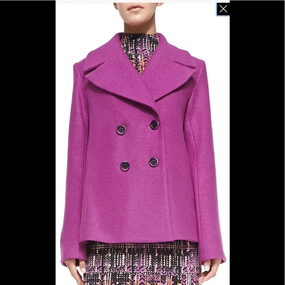 Nanette Lepore Boucle 100% Wool Peacoat XS